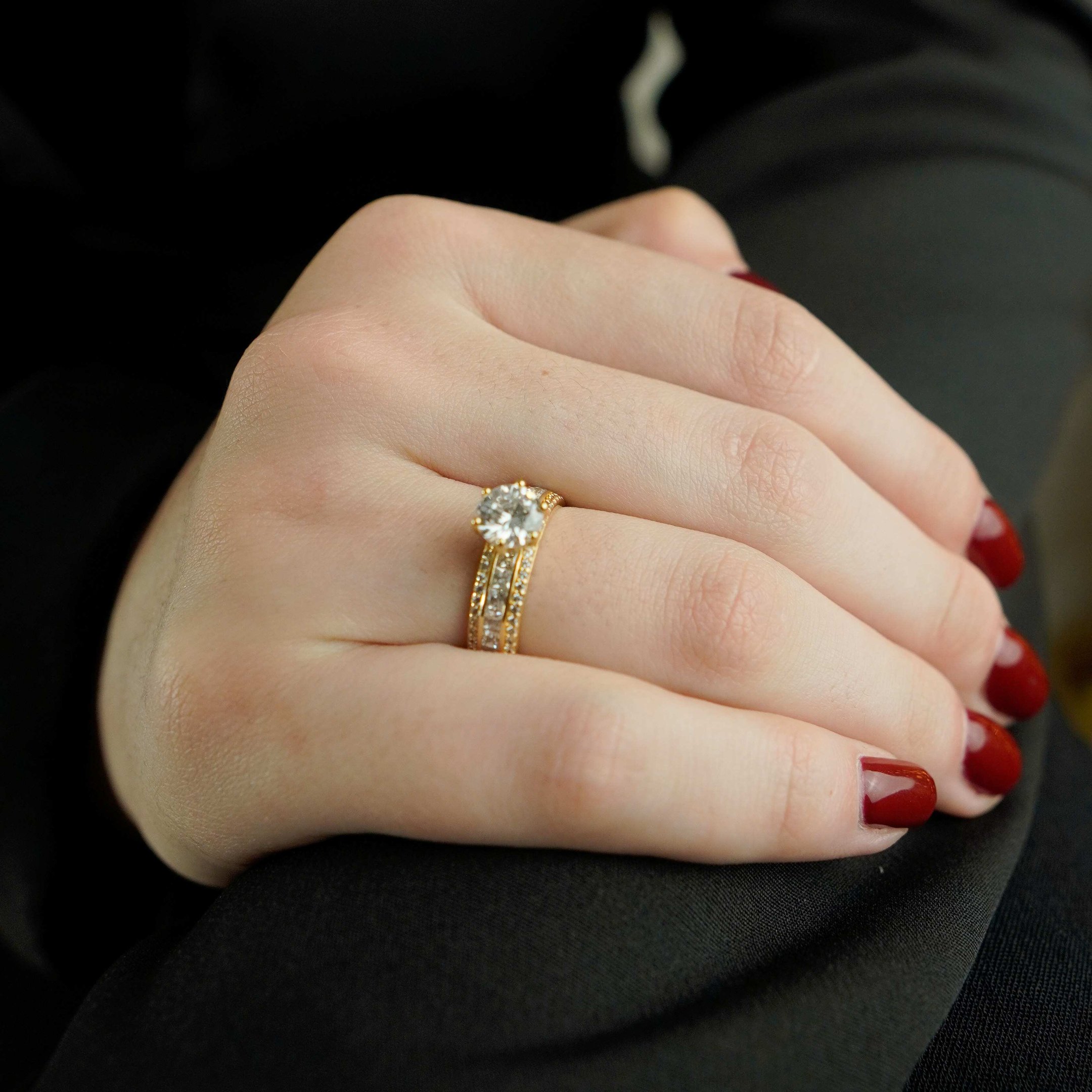 Anel Solitário Cristal