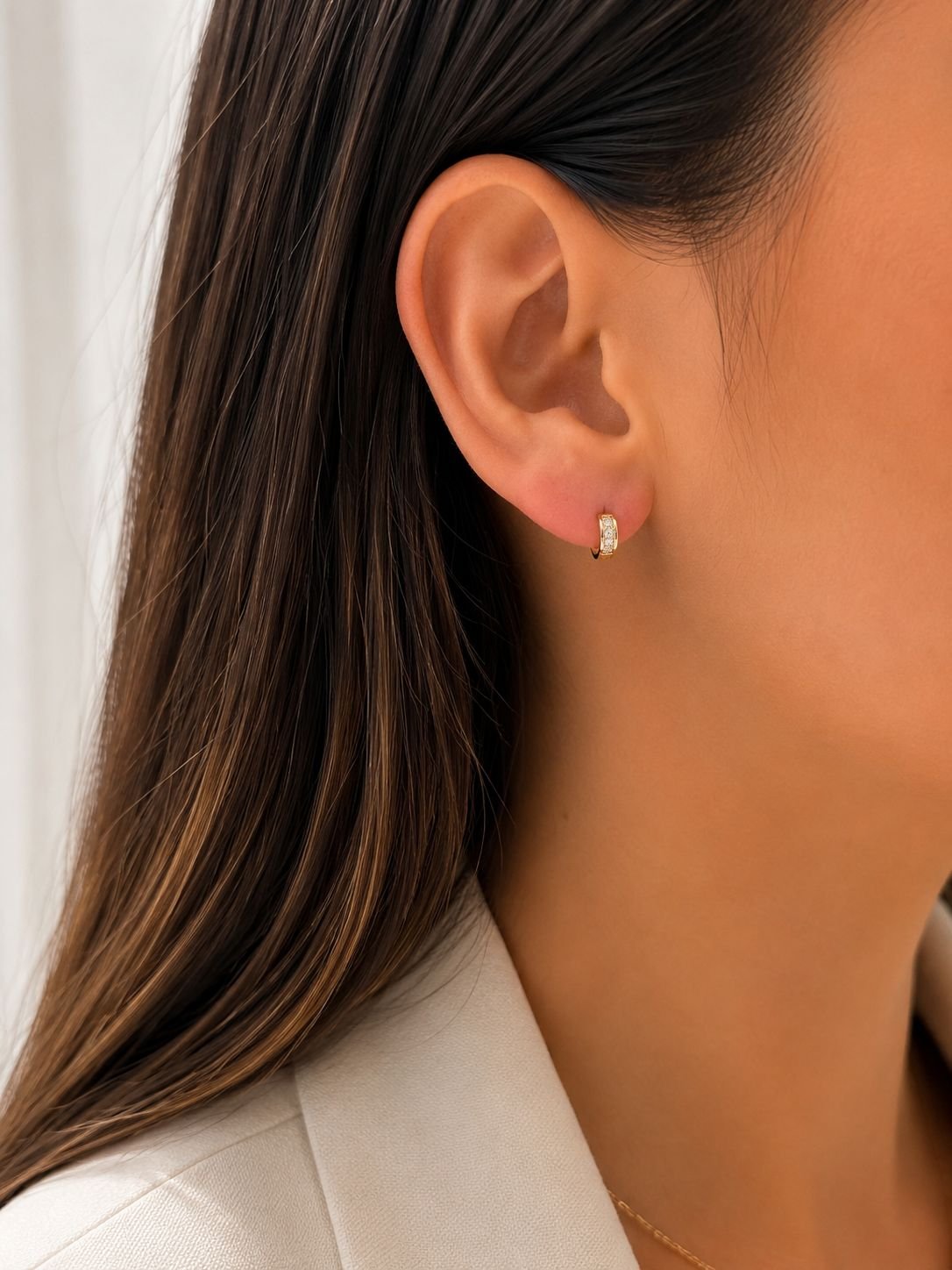 Argolinha Clic Mini Banhado a Ouro 18k