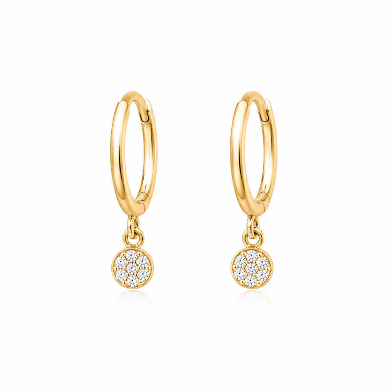 Argolinha Pingente Banhado a Ouro 18k