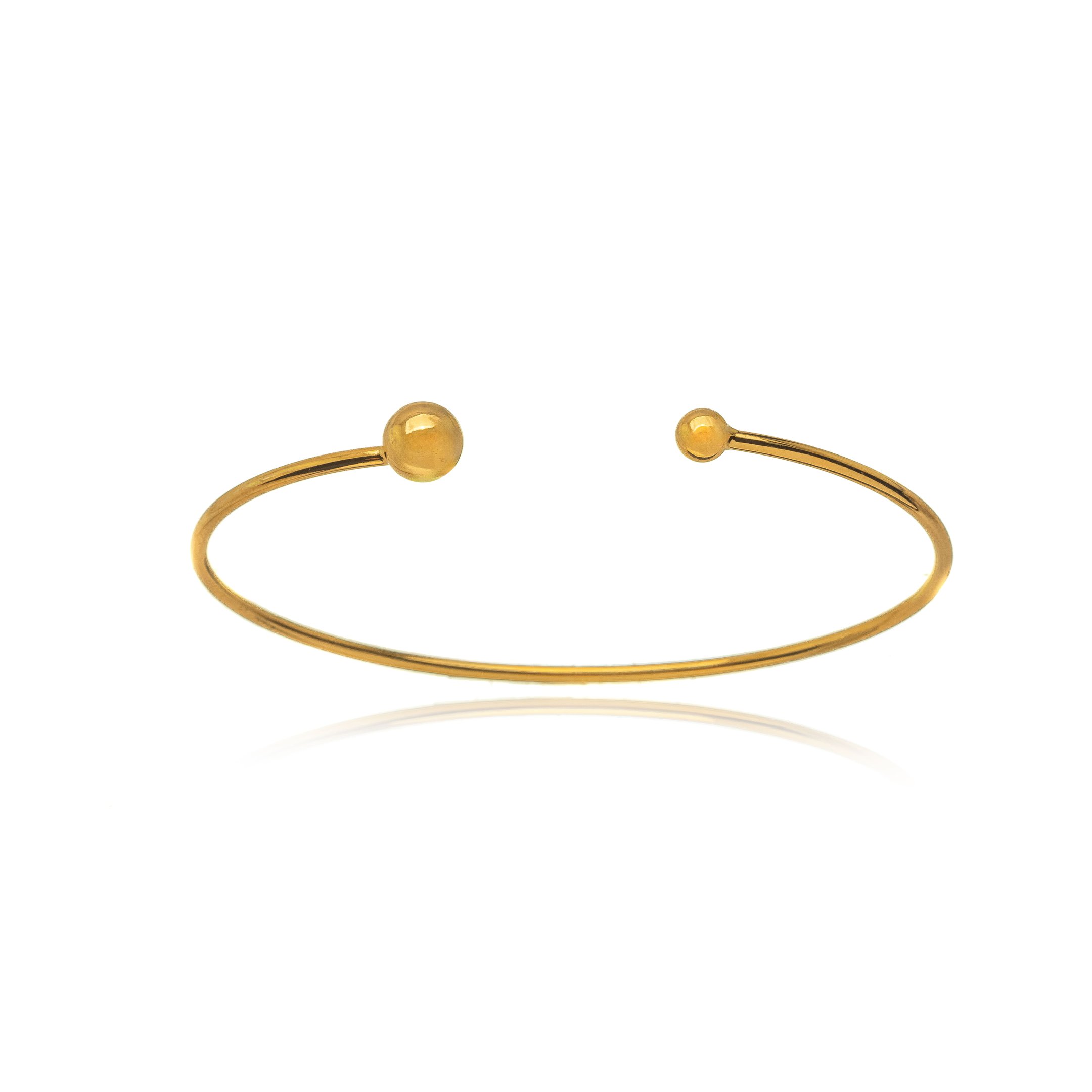 Bracelete Orgânico Fino Banhado a Ouro 18k