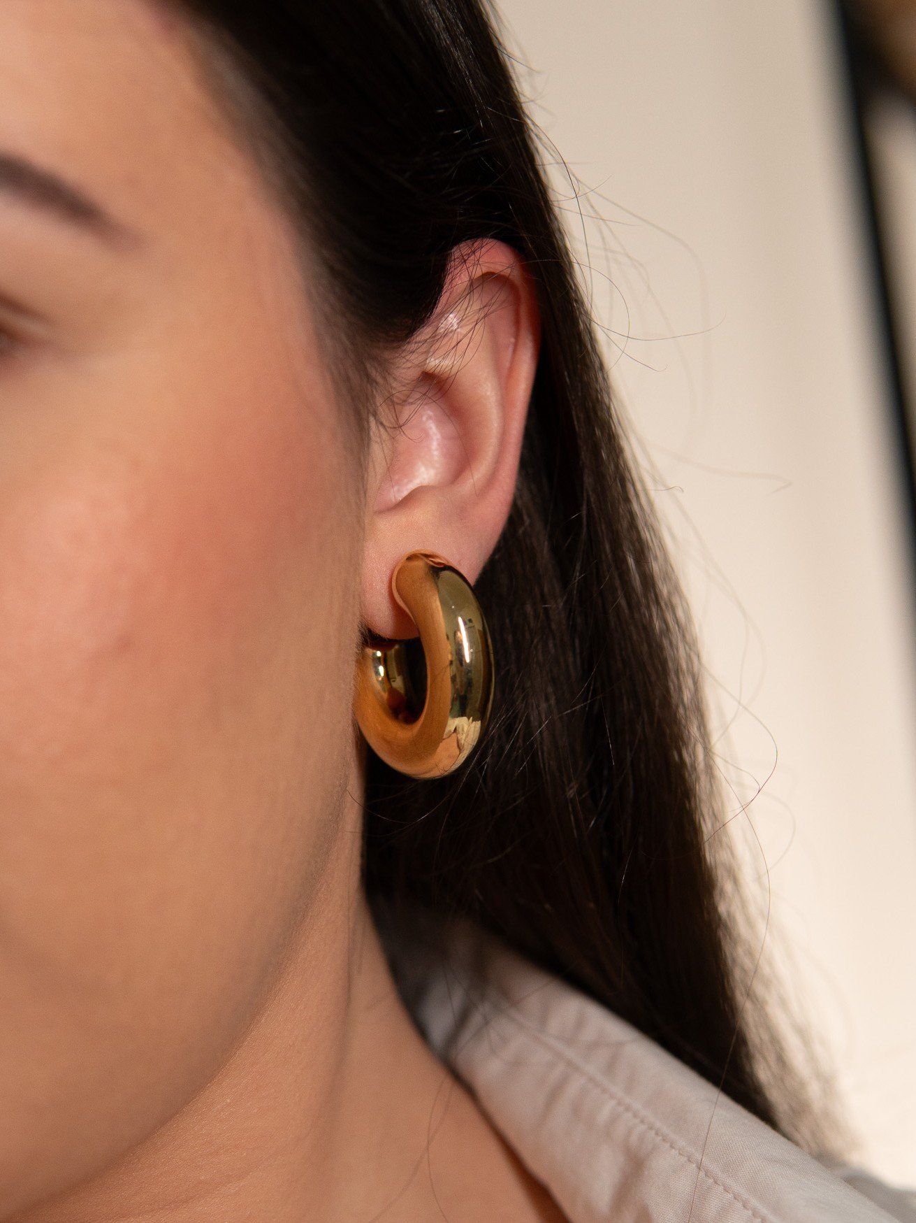 Brinco Argola Bold Banhado a Ouro 18k