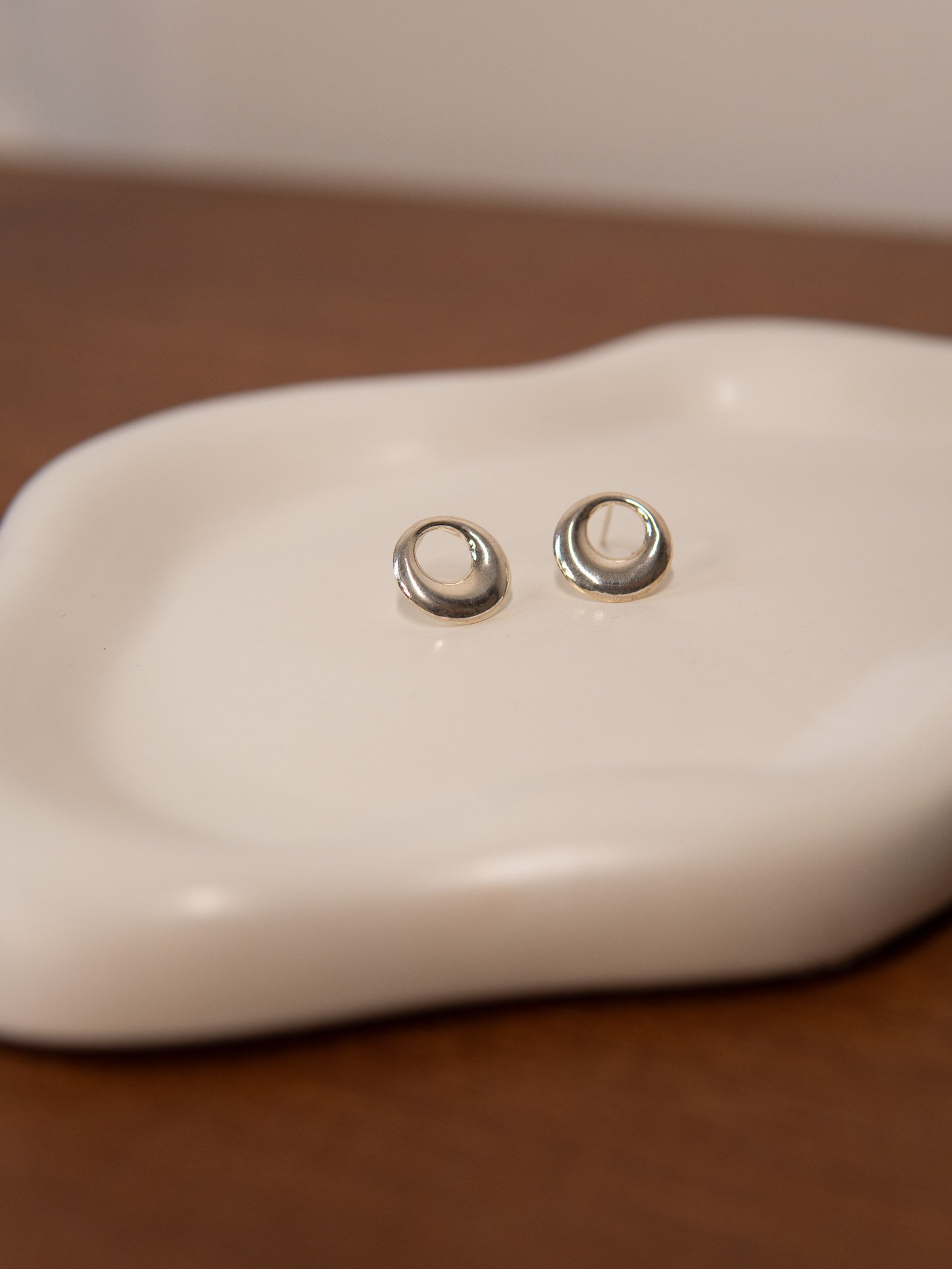 Brinco Circular Liso Prata 925