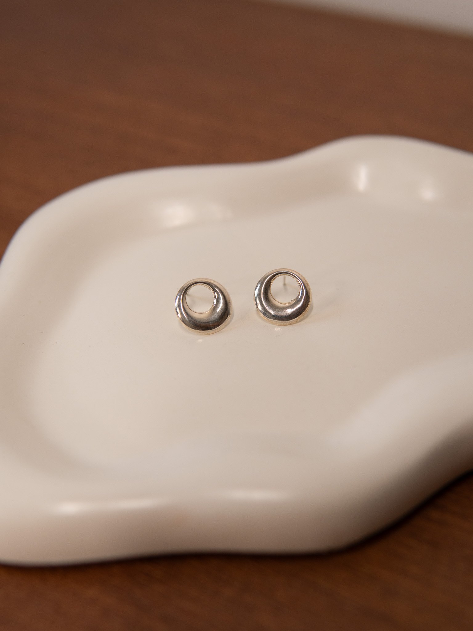 Brinco Circular Liso Prata 925