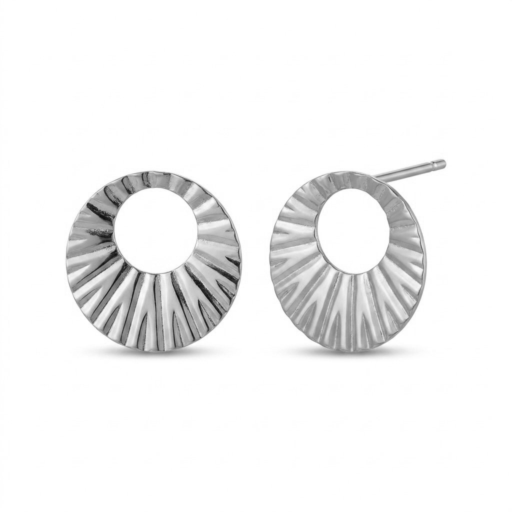 Brinco Orgânico Pequeno Banhado a Ouro 18k ou Ródio Branco