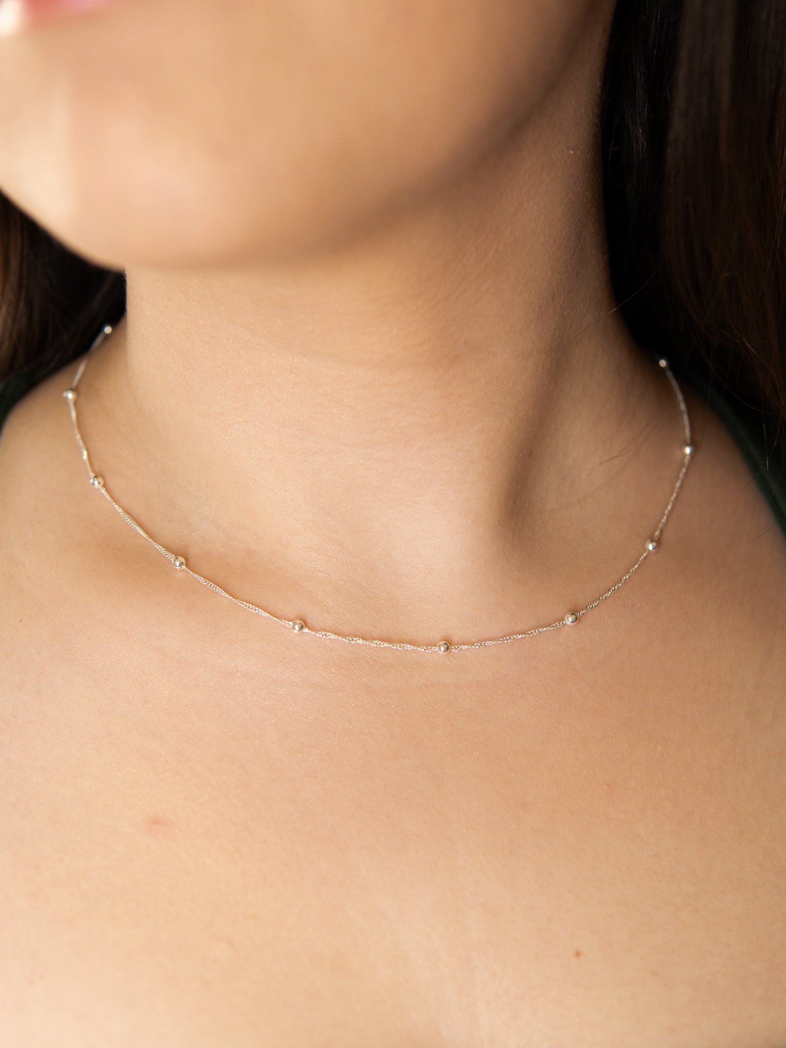 Choker Esferas Prata 925