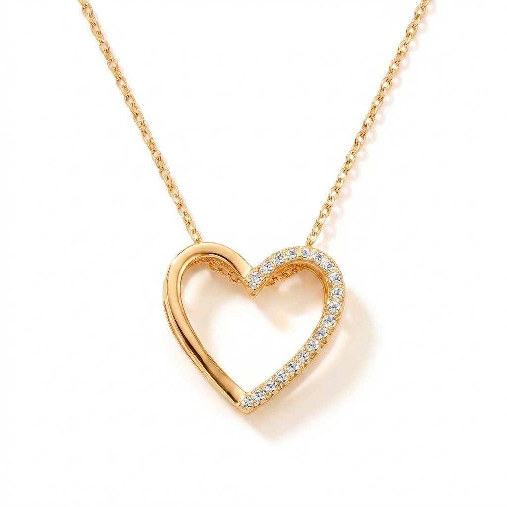 Colar Coração Love Banhado a Ouro 18k
