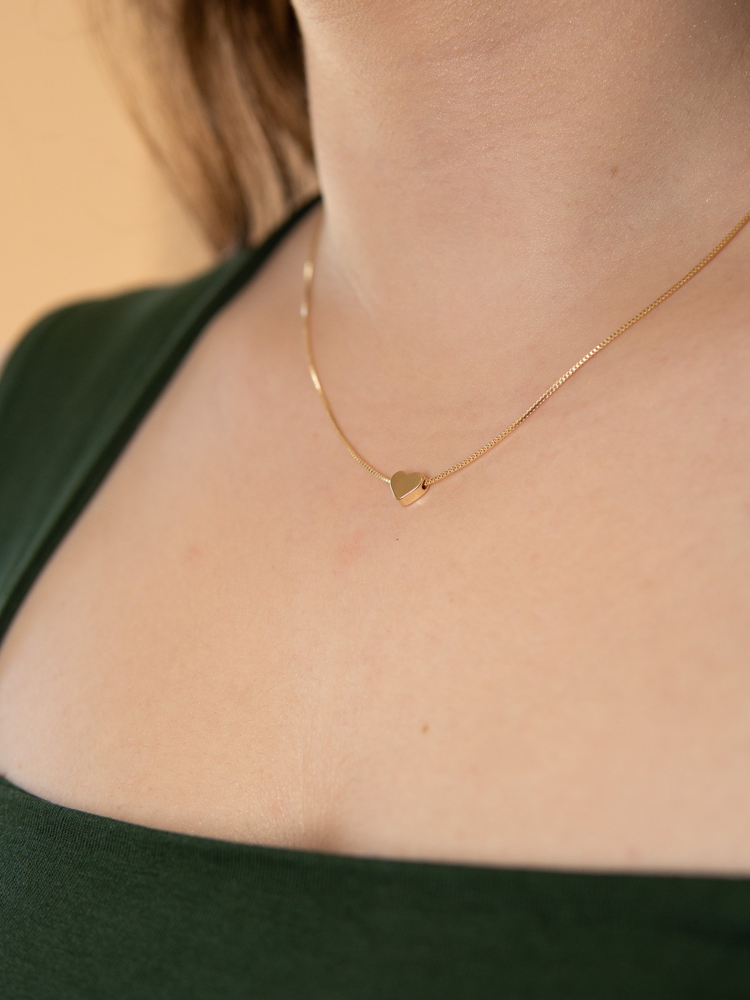 Colar Coração Semijoia Banhada a Ouro 18k