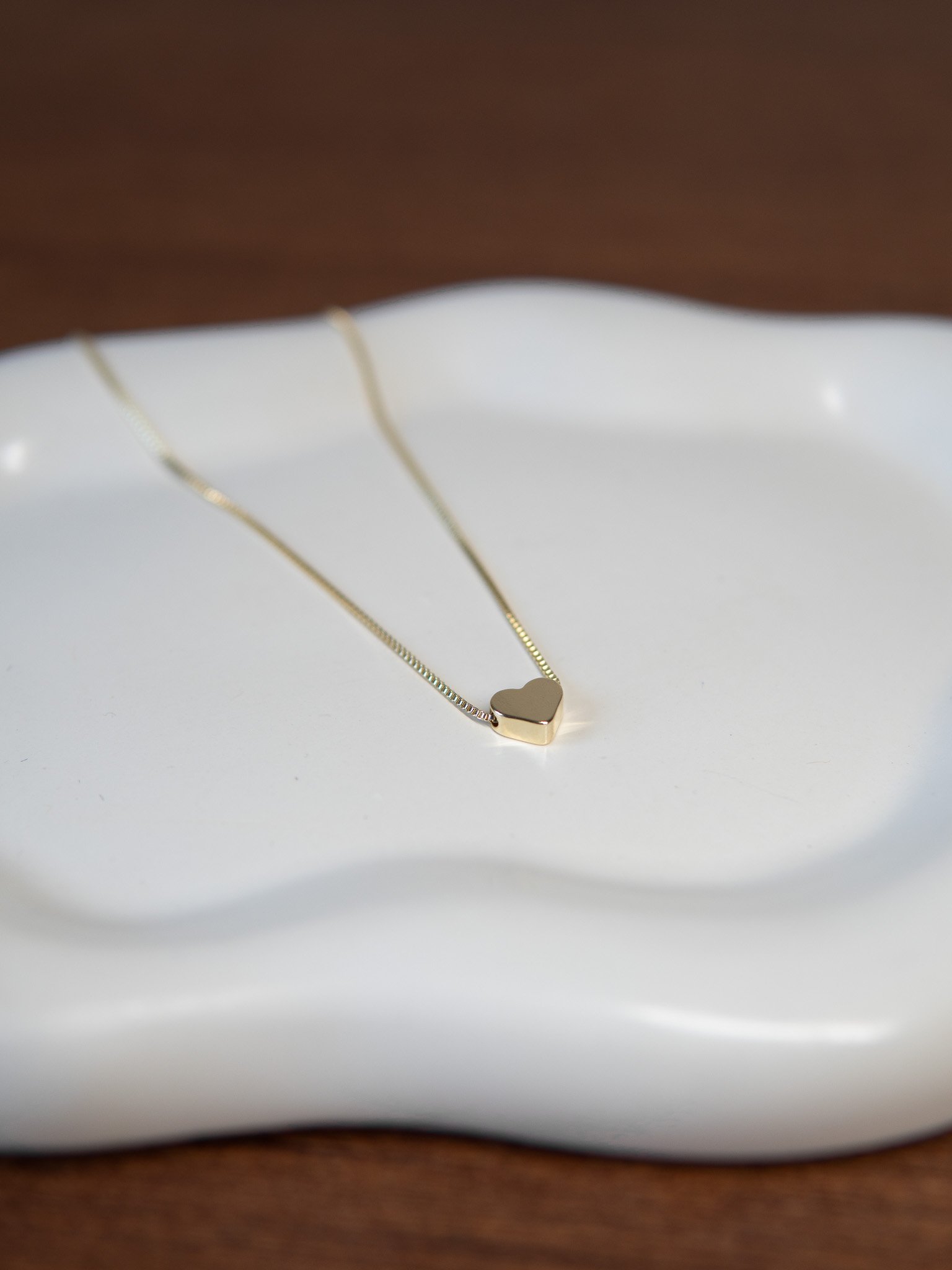 Colar Coração Semijoia Banhada a Ouro 18k