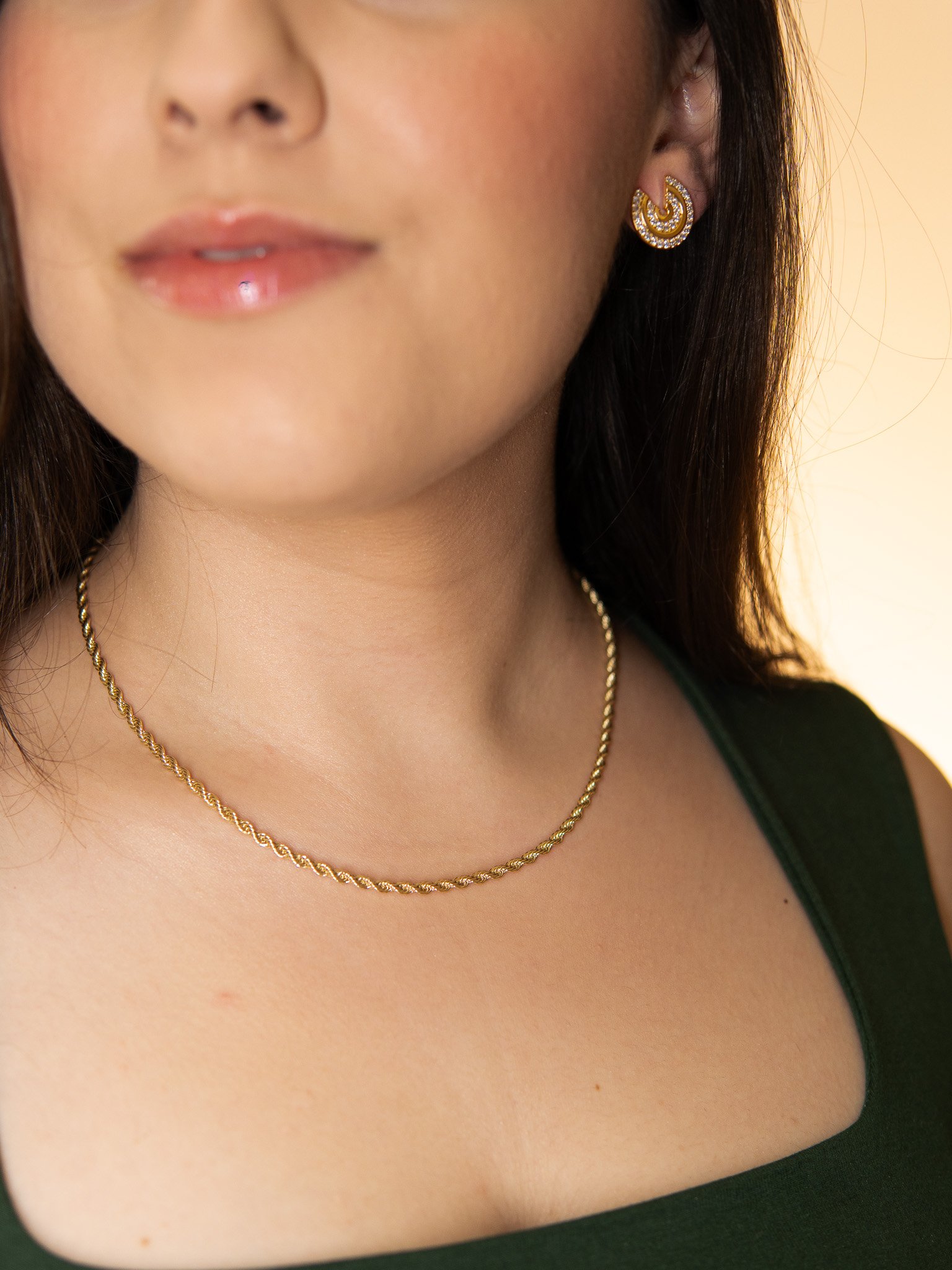 Colar Cordão Baiano 3mm Banhado a Ouro 18k