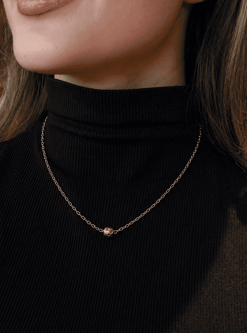 Colar Esfera Banhado a Ouro 18k