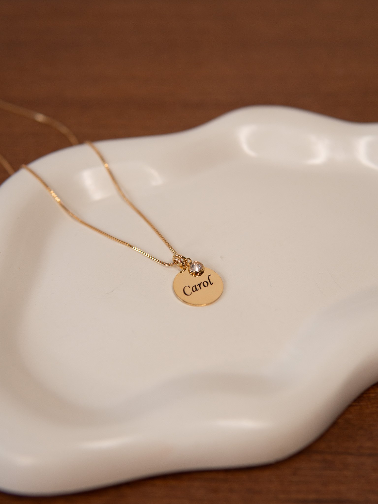 Colar Medalhinha Personalizado Banhado a Ouro 18k e Prata 925