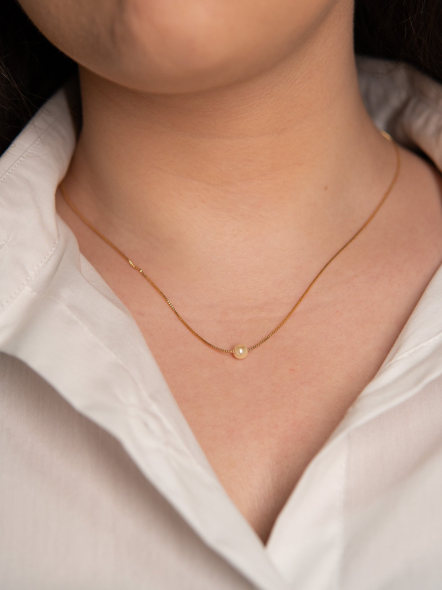 Colar Pérola Banhado a Ouro 18k