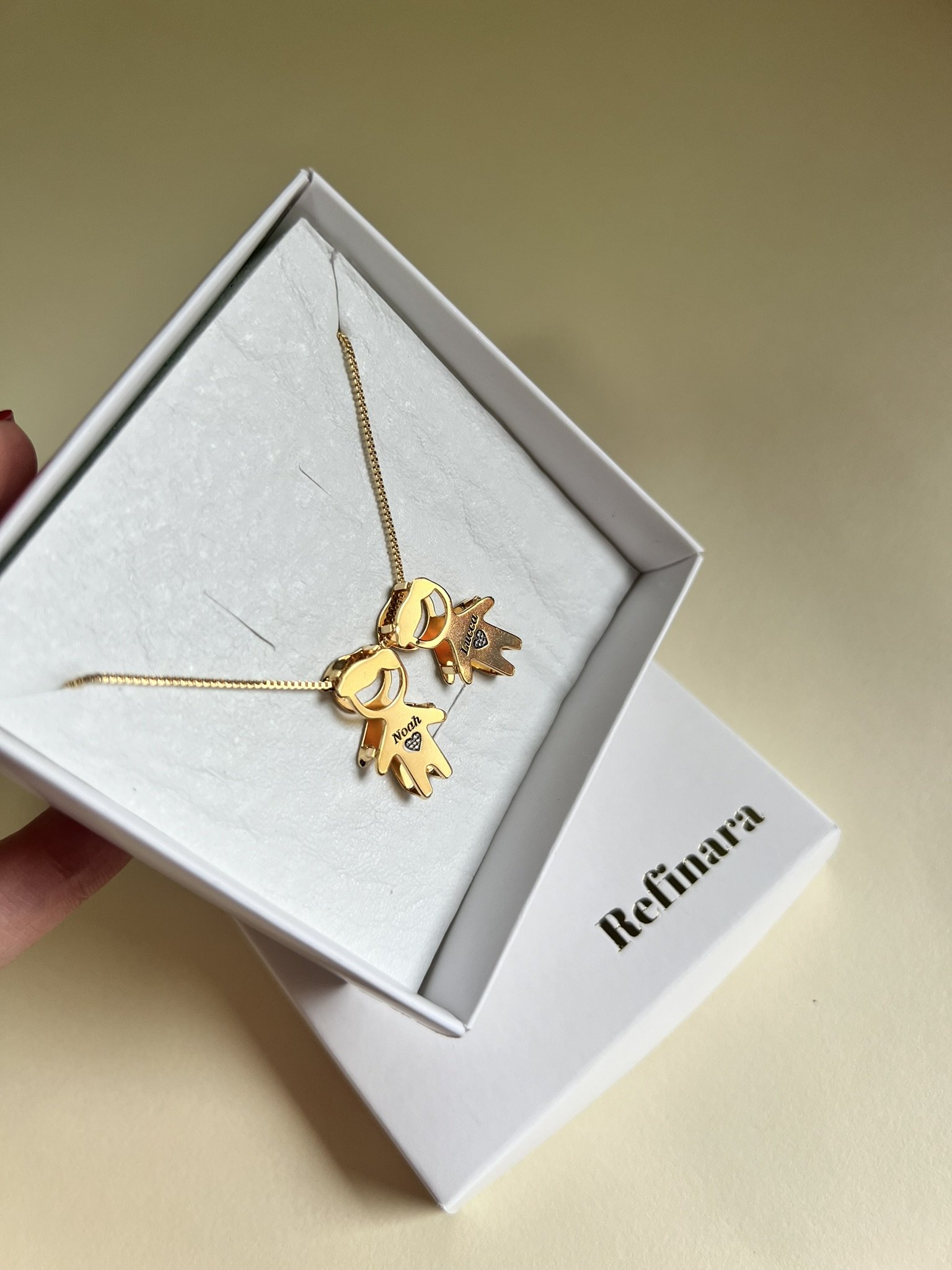 Colar Personalizado Filhos Banhado a Ouro 18k
