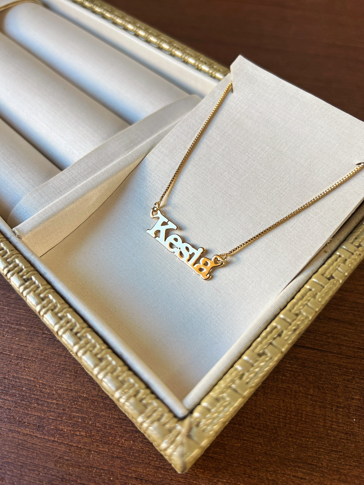 Colar Personalizado Nome Banhado a Ouro 18k