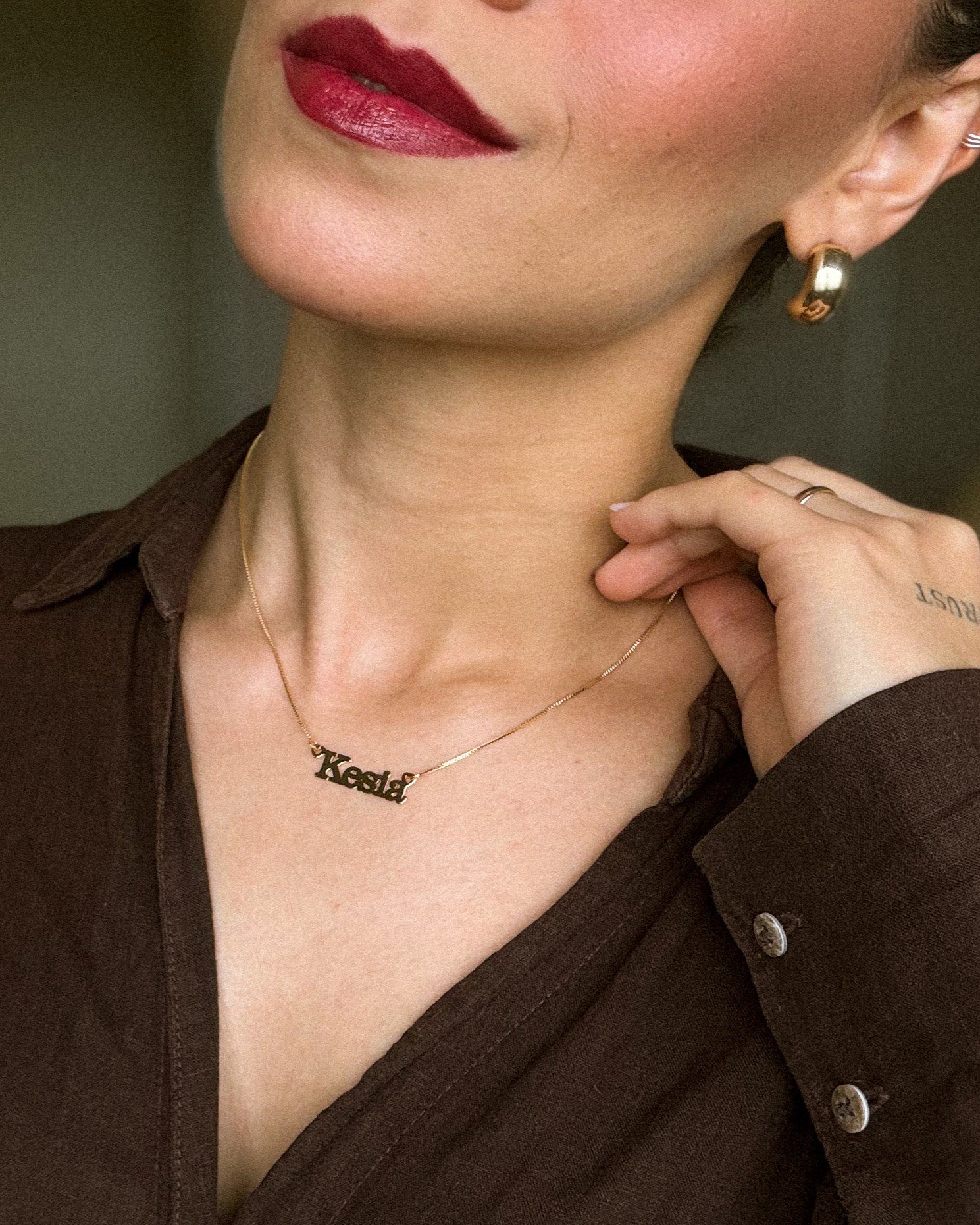 Colar Personalizado Nome Banhado a Ouro 18k