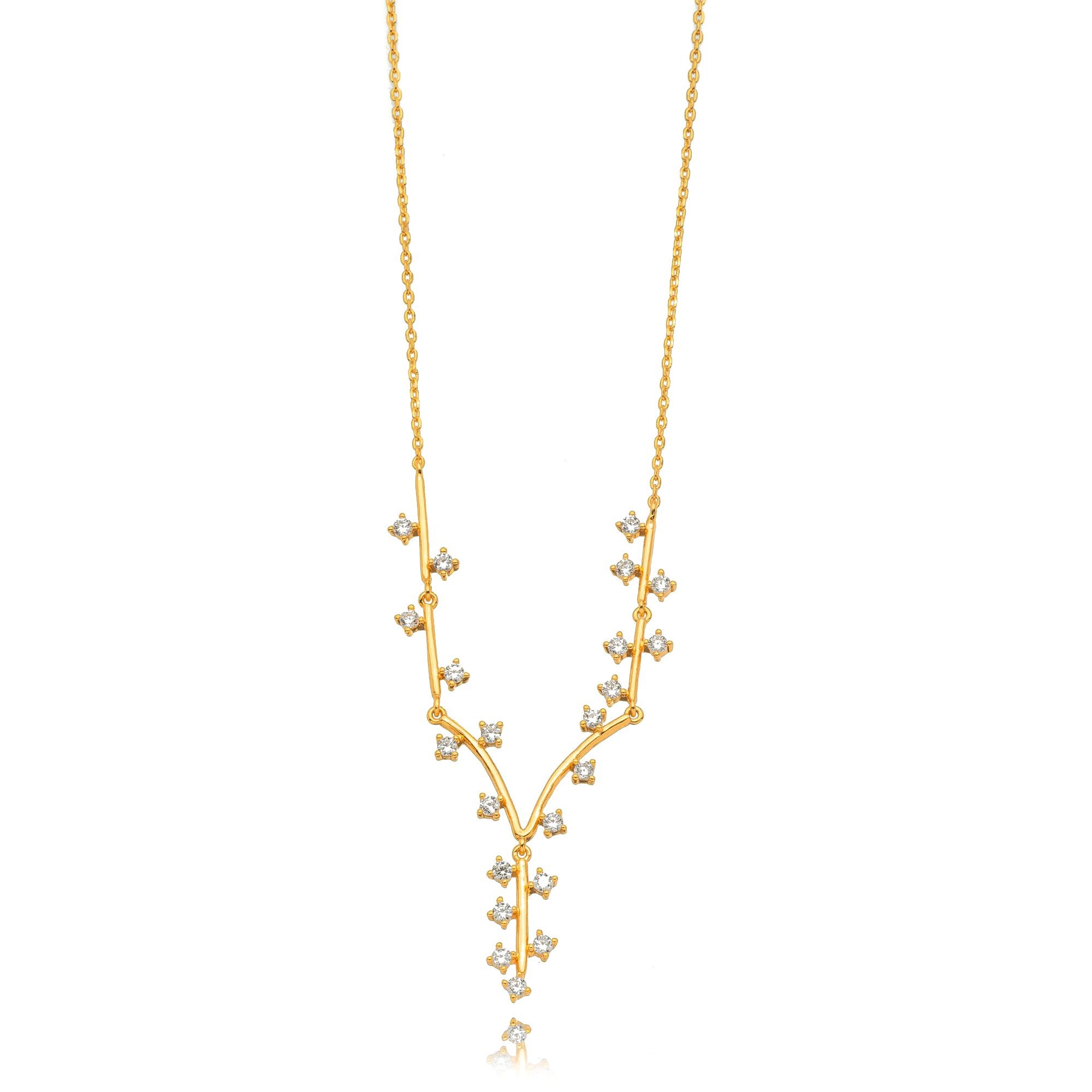 Colar Pontos de Luz Banhado a Ouro 18k