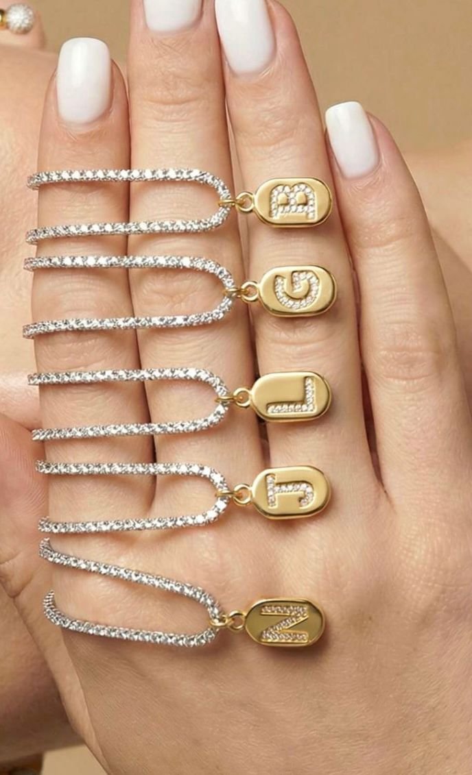 Colar Riviera Inicial Banhado a Ouro 18k e Ródio Branco