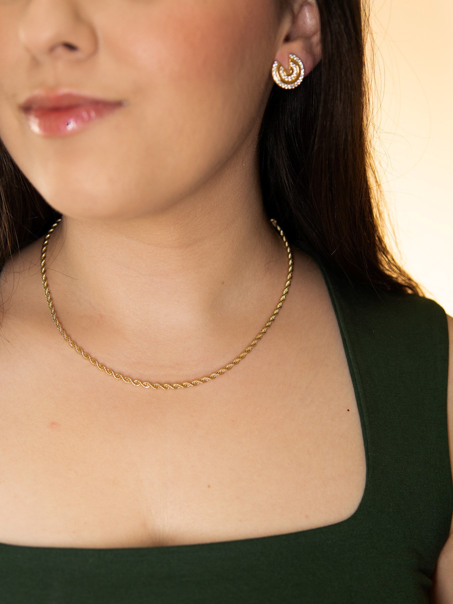 Conjunto Colar e Pulseira Cordão Baiano Banhado a Ouro 18k