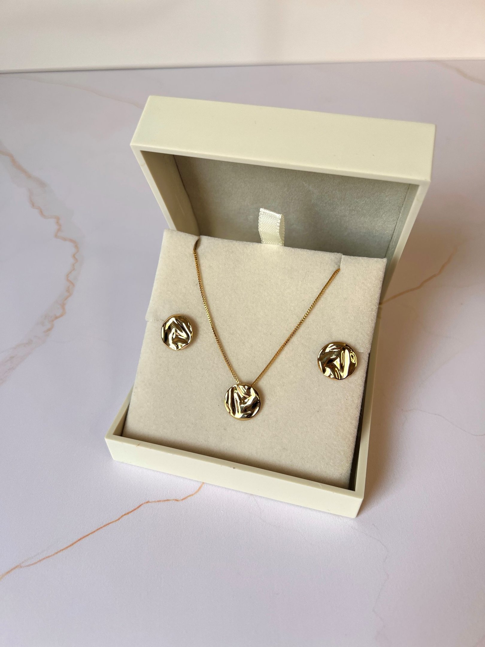 Conjunto Orgânico delicado Banhado a Ouro 18k
