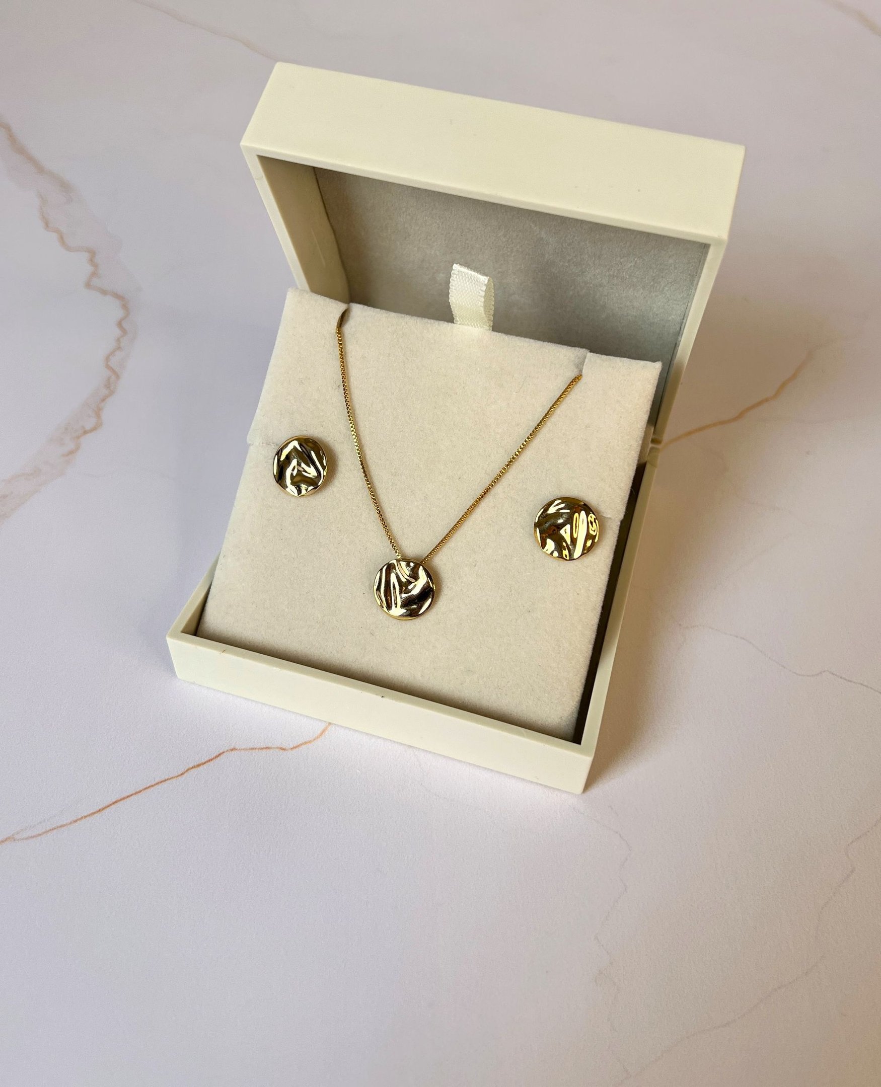 Conjunto Orgânico delicado Banhado a Ouro 18k