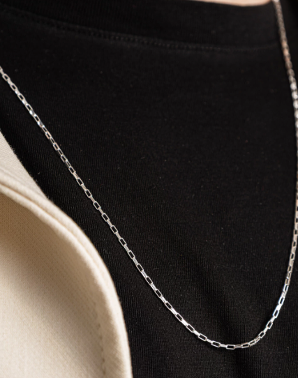 Corrente de Prata 925 Masculina Elos Cartier 60cm