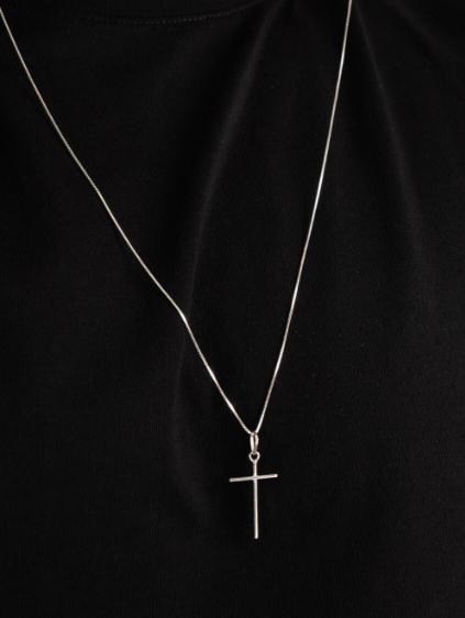 Corrente Masculina Cruz Prata 925