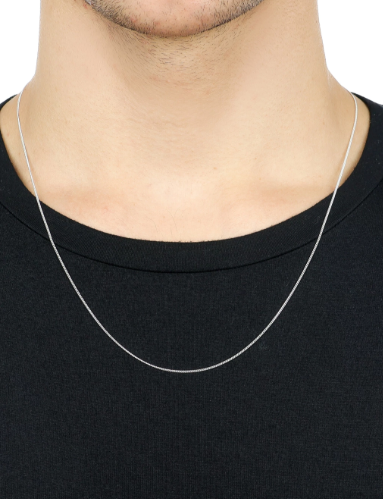 Corrente Masculina Slim Prata 925