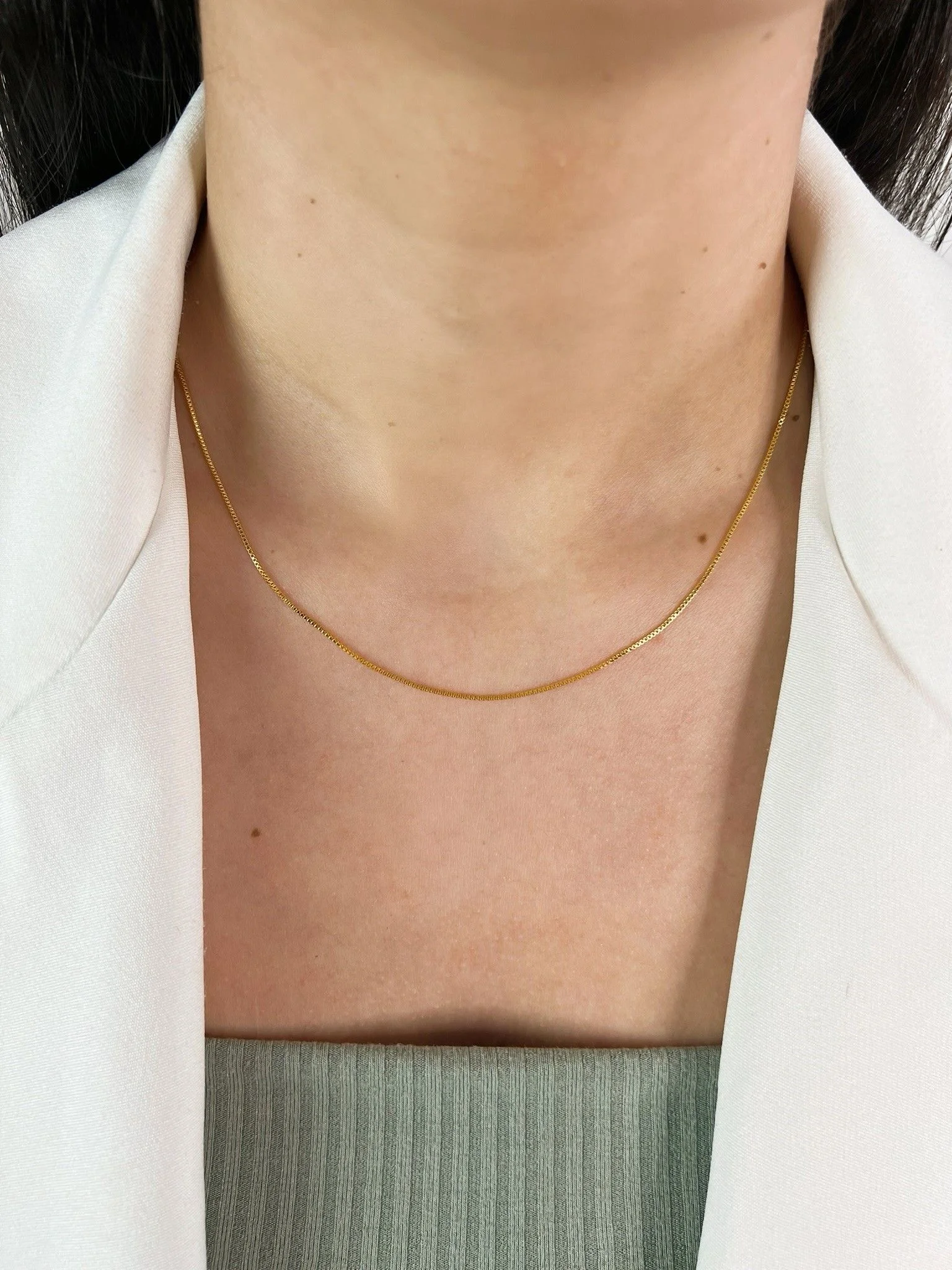 Corrente Veneziana 45cm Banhado a Ouro 18k