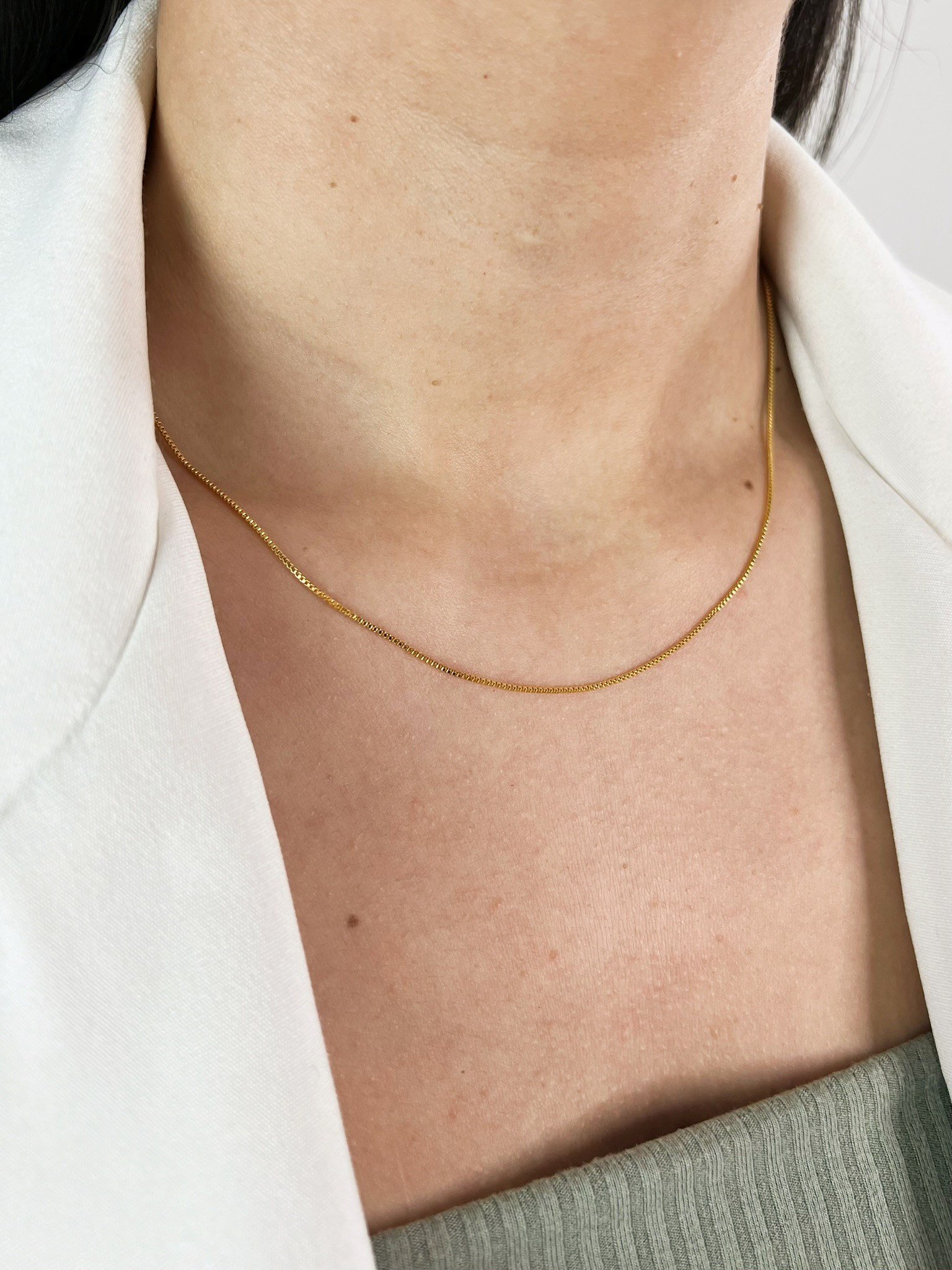 Corrente Veneziana 45cm Banhado a Ouro 18k