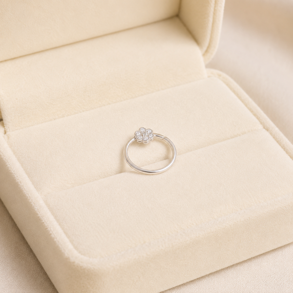 Piercing Argola Flor Prata 925