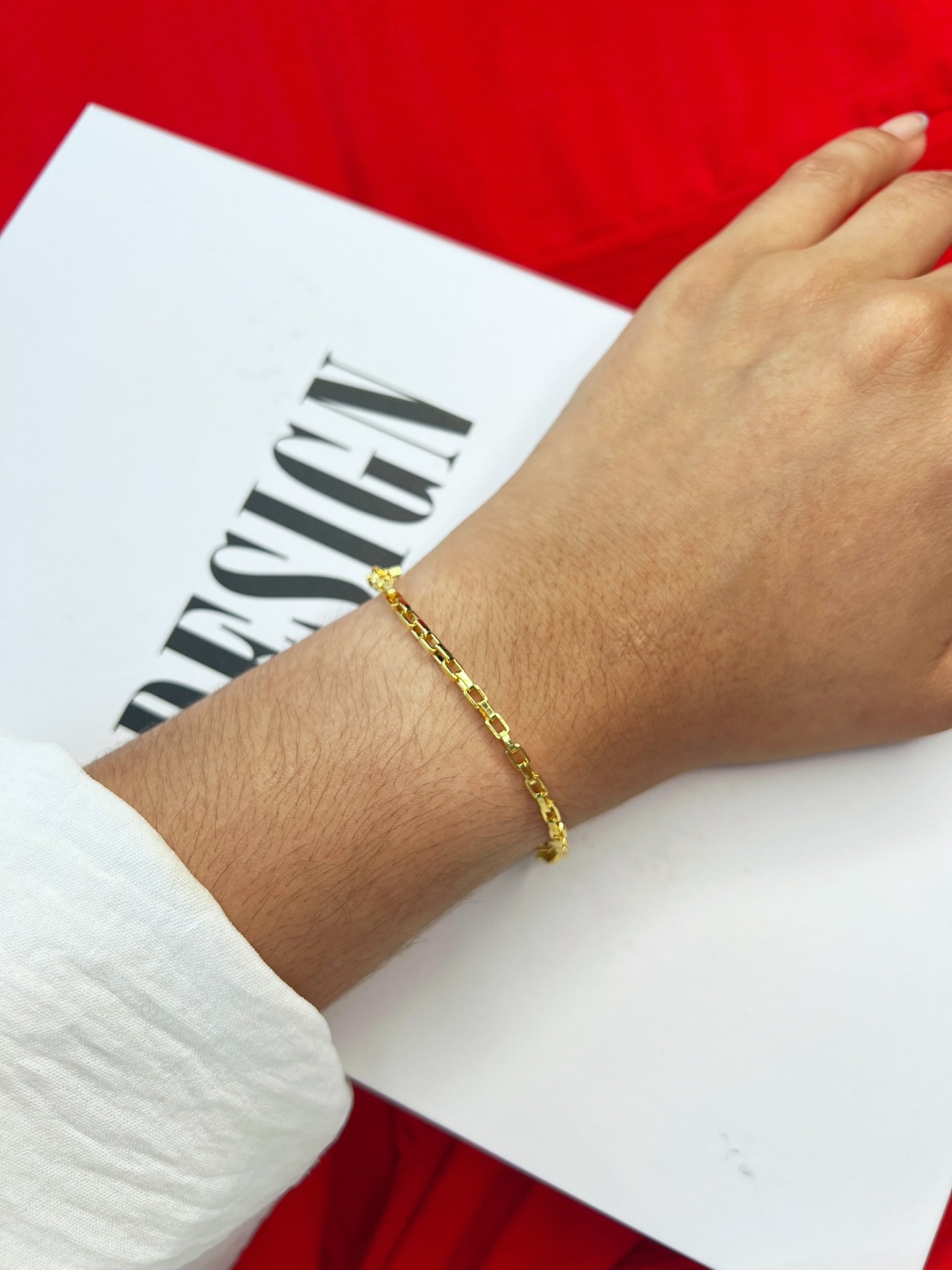 Pulseira Elo Cartier Banhado a Ouro 18k