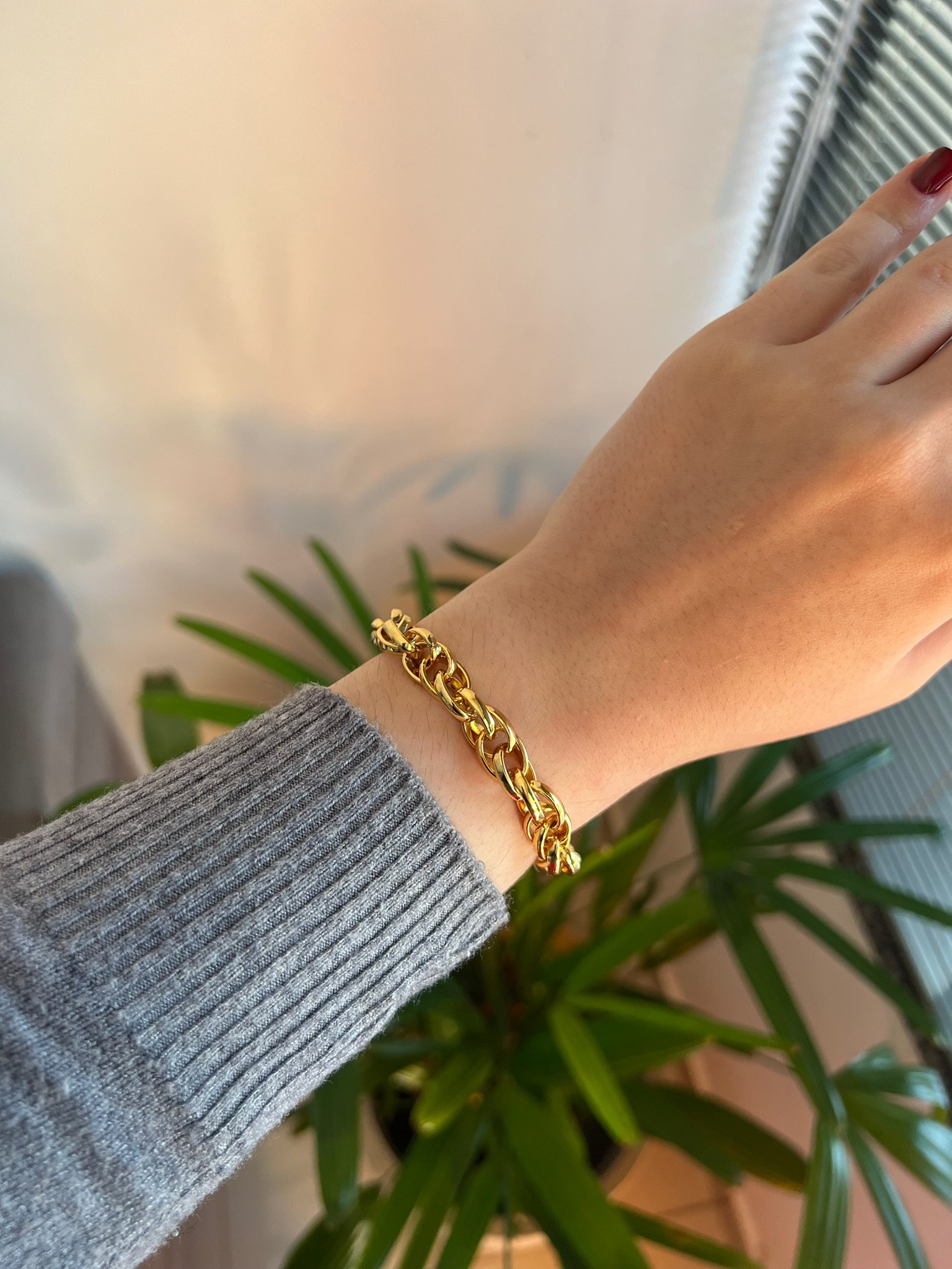Pulseira Elos Luxo Banhado a Ouro 18k