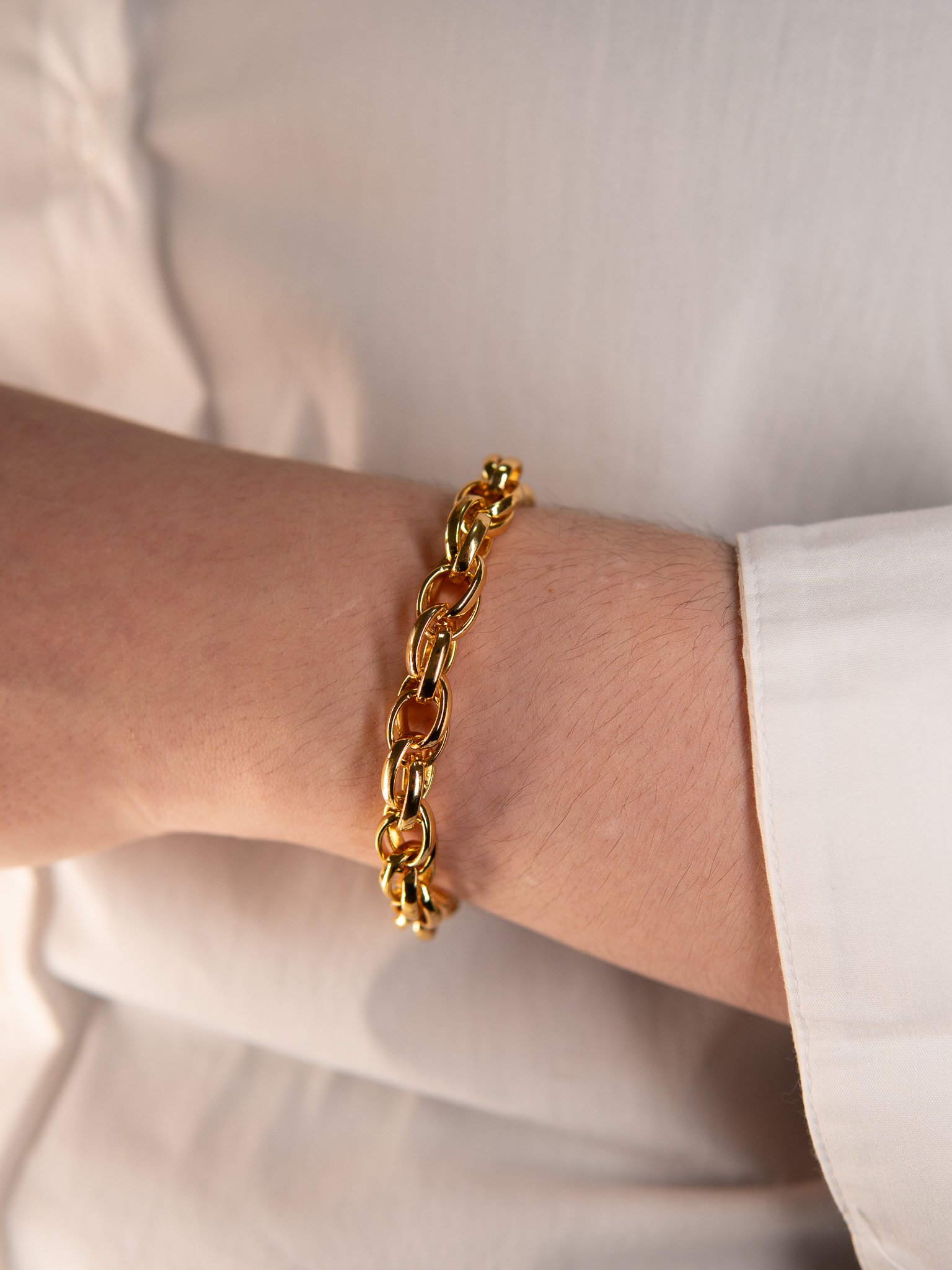 Pulseira Elos Luxo Banhado a Ouro 18k