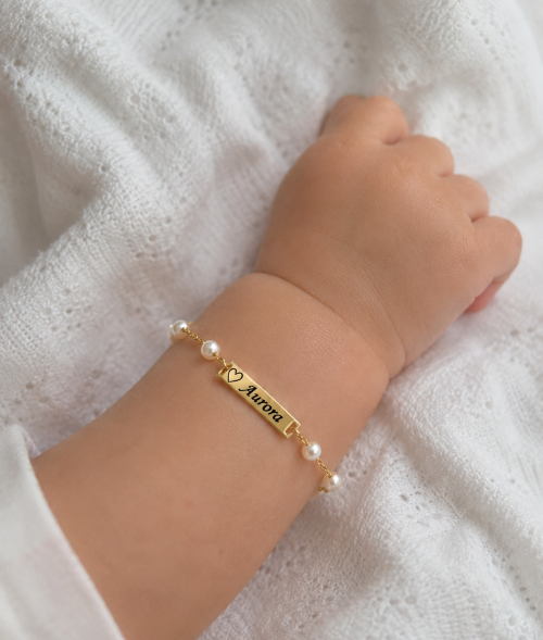 Pulseira Infantil Menina Banhado a Ouro 18k